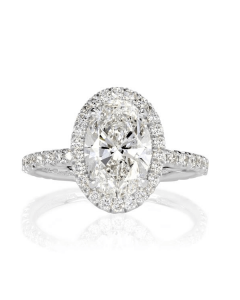 Halo Oval Cut Engagement Ring