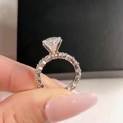 Classic Eternity Round Cut Engagement Ring