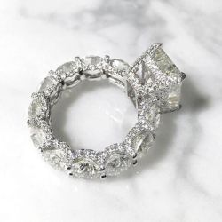 Eternity Radiant Cut Engagement Ring