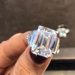 Seven Stone Emerald Cut Engagement Ring
