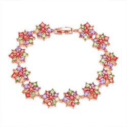 Rose Gold Flower Design Bracelet