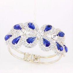 Flower Design Blue Bracelet
