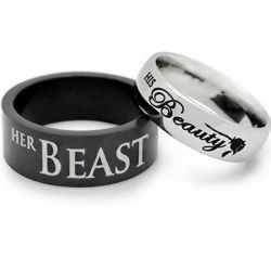 His Beauty Her Beast Couple Rings